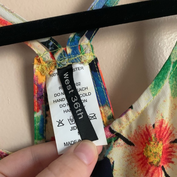 West 36th• artsy colorful floral print maxi dress - Picture 7 of 8